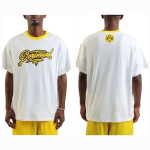 NWT Borussia Dortmund Puma Mens 2025 FIFA Club World Cup Hoops T-Shirt Size L